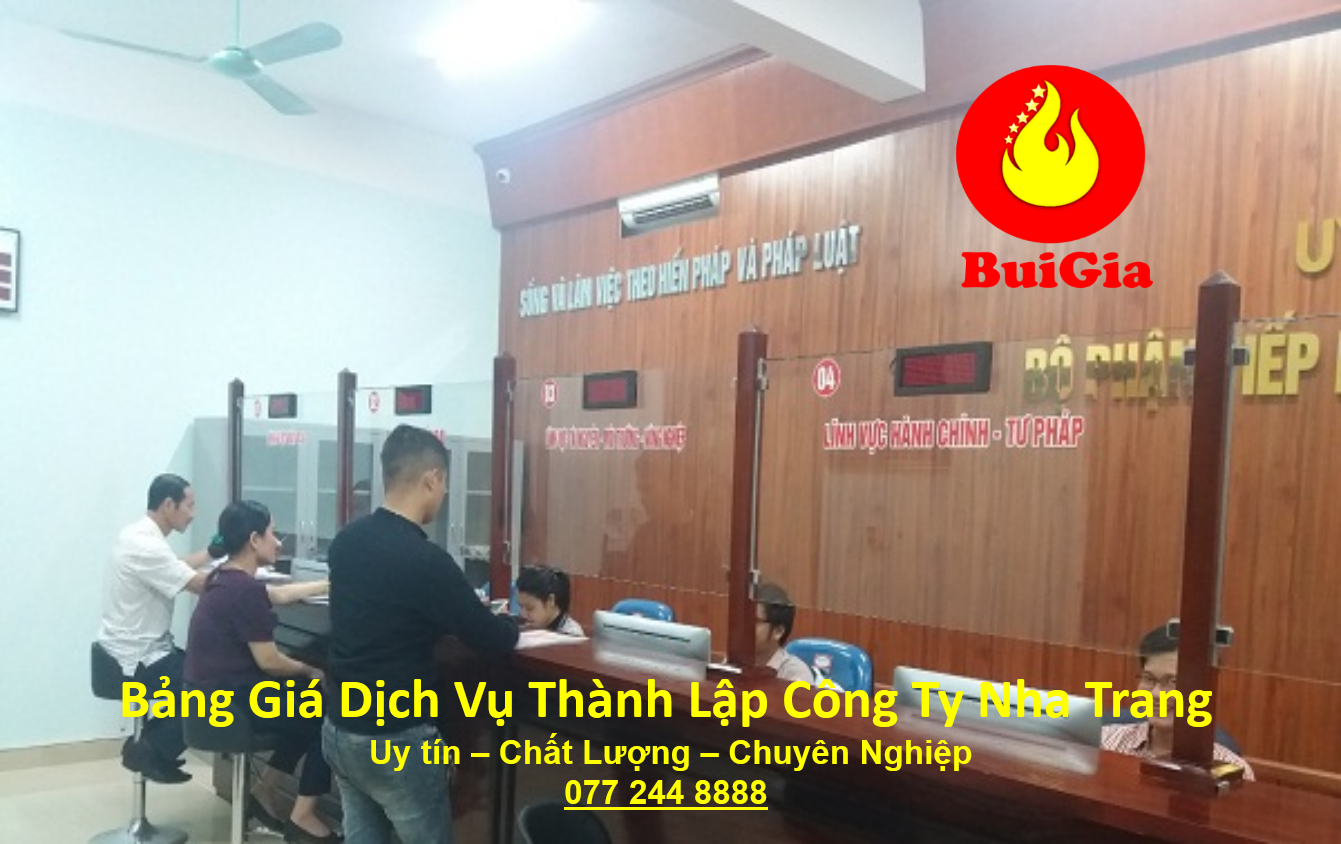 Bảng Giá Dịch Vụ Thành Lập Công Ty Nha Trang tốt nhất